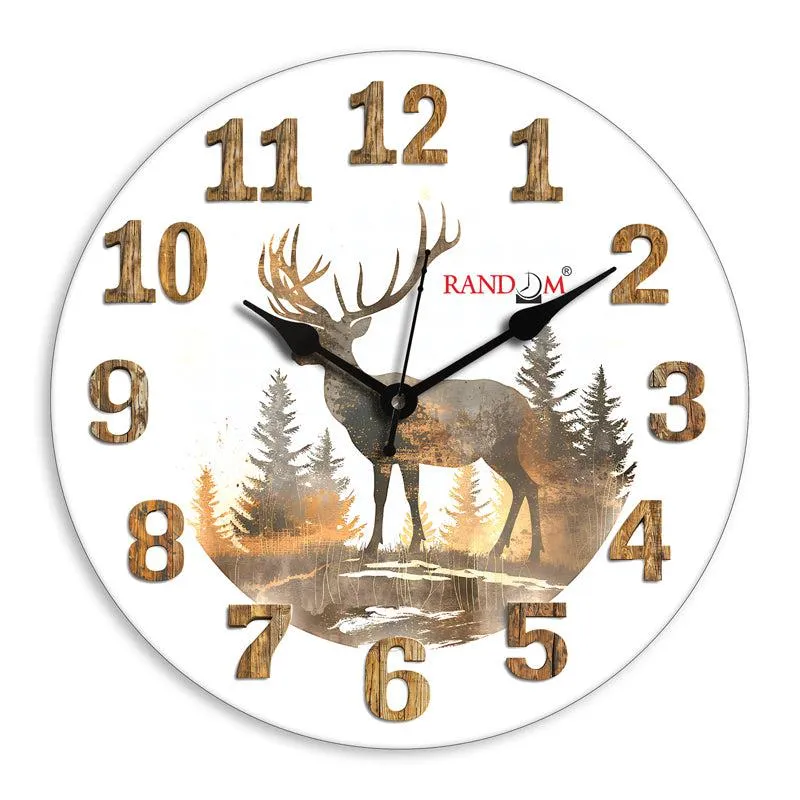 Chrono Mirage Analog Wooden Wall Clock media 3