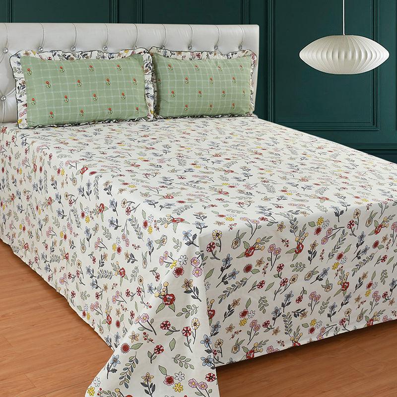 Bali Breeze Floral Microfiber Bedsheet - 210 GSM