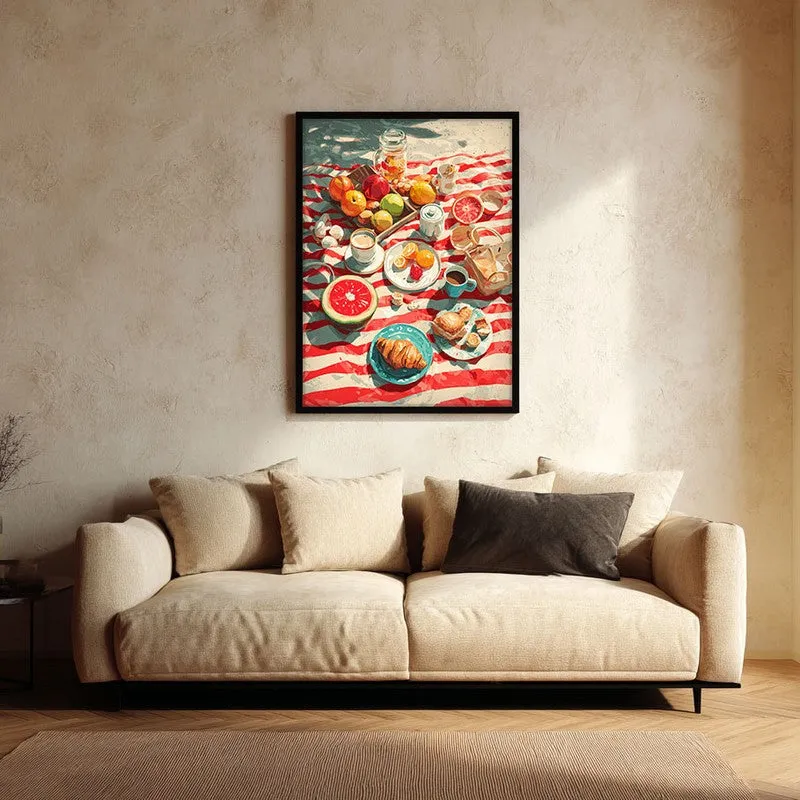 Feastora Canvas Wall Painting With Black Frame media 1