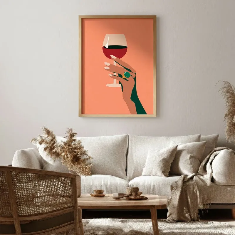 Rubessa Canvas Wall Painting - Brown Frame media 1