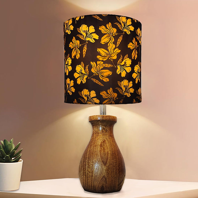 Iris Blooms Fabric Table Lamp - Multicolor