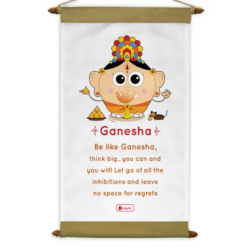 Whimsy Cute Ganesha Motivational Canvas Wall Accent media 5
