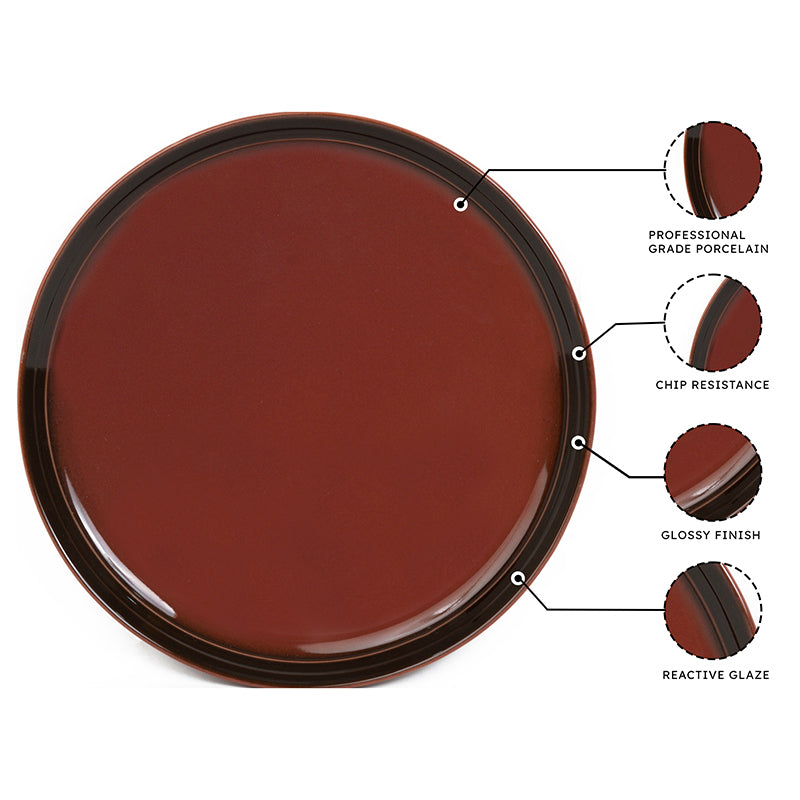 Caspian Porcelain Dinner Set (Brown) - 20 Piece Set media 4