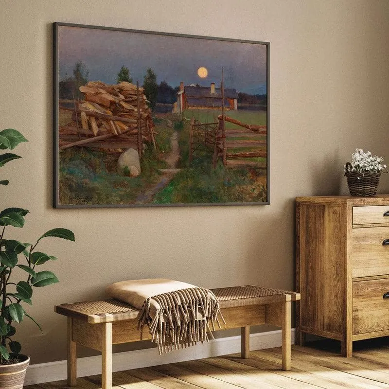Summer Night Moon By Eero J?rnefelt - Black Frame media 5