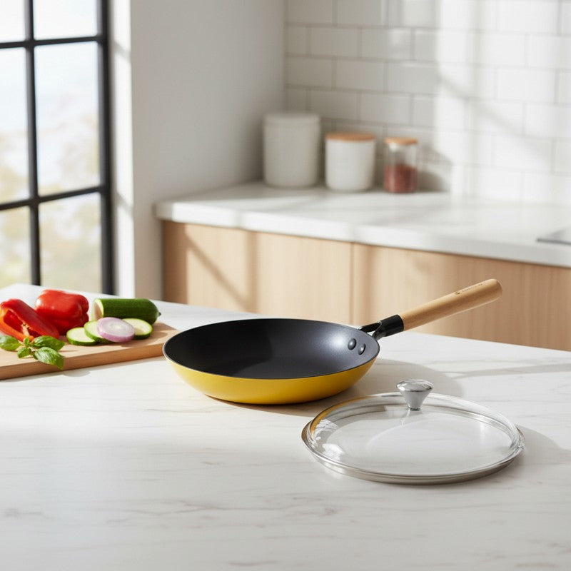 Cumin Co Enamel Durable Cast Iron Frying Pan - 1900 ML media 4