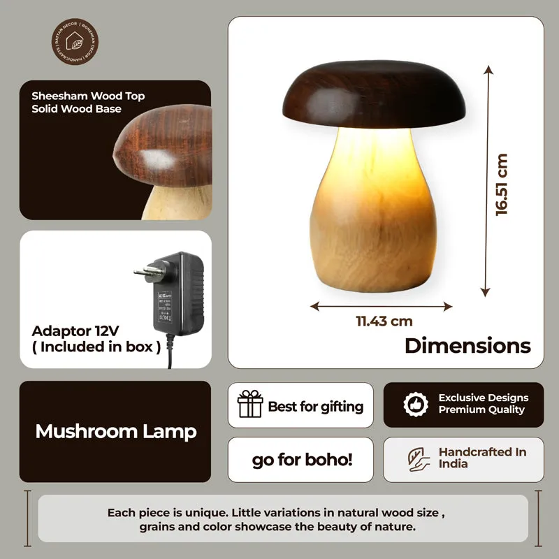 ArtGlow Boho Mango Wood Table Lamp - Beige media 11