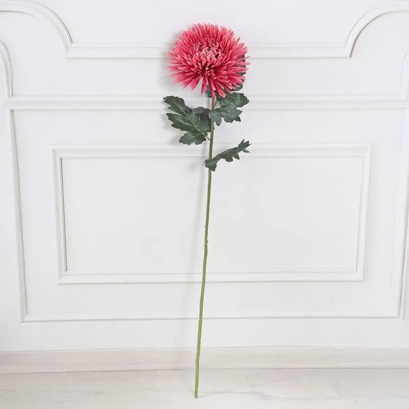 Single Chrysanthemum Artificial Flower Stem - Red media 3