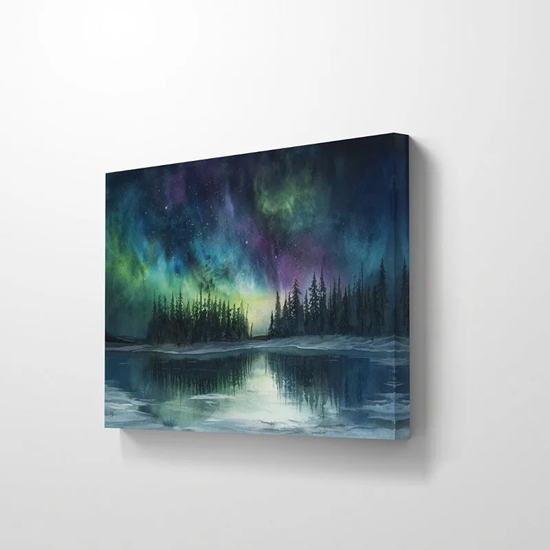 Aurora Reflections Canvas Wall Painting media 5