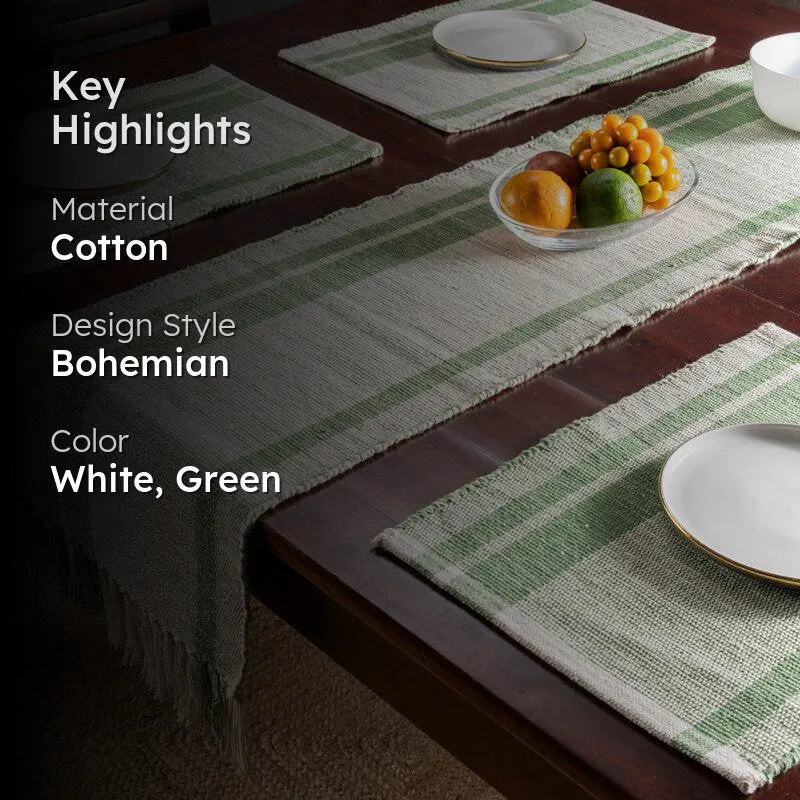 Freyja Handwoven Cotton Table Runner media 2