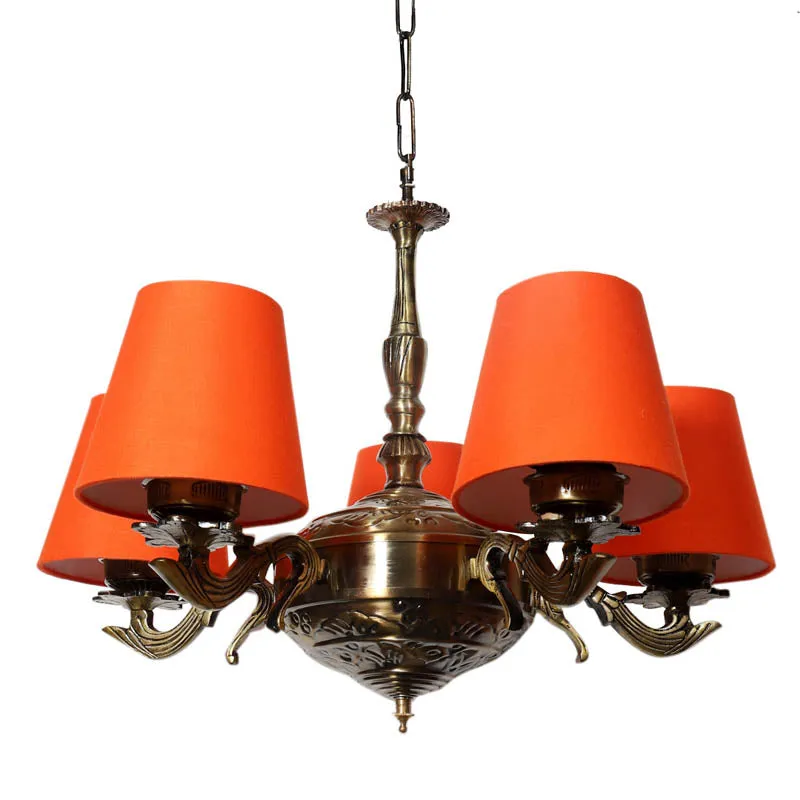 Diavolo Conical Golden Antique Ceiling Lamp media 4