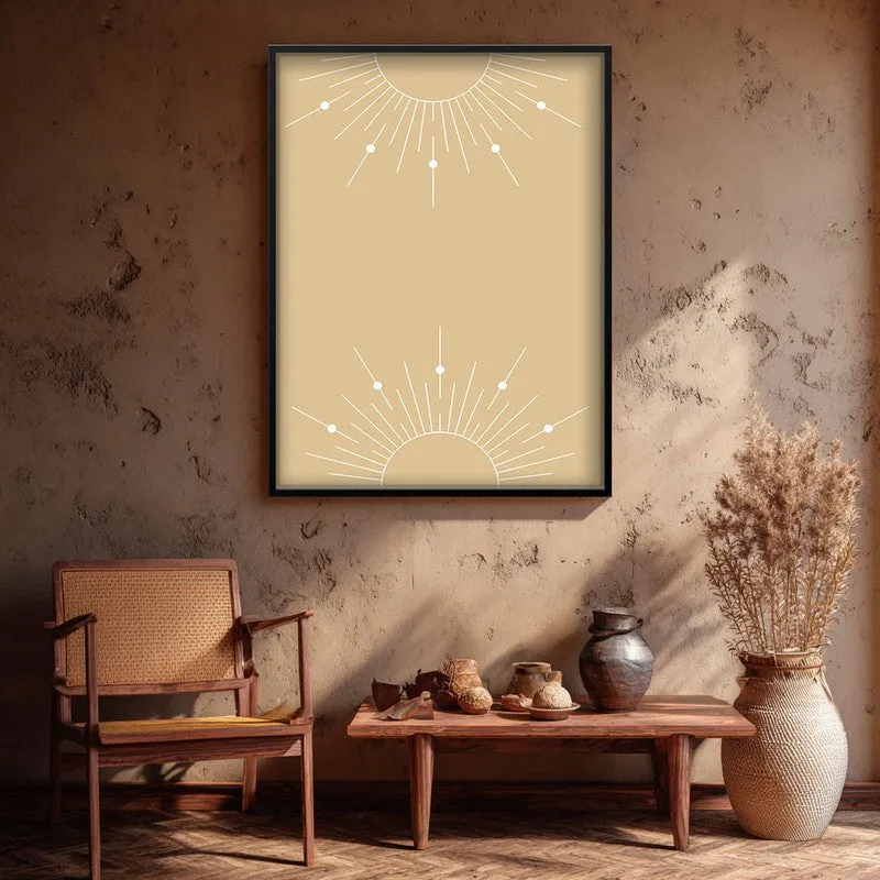 Radiant Noon Canvas Wall Painting With Black Frame media 3