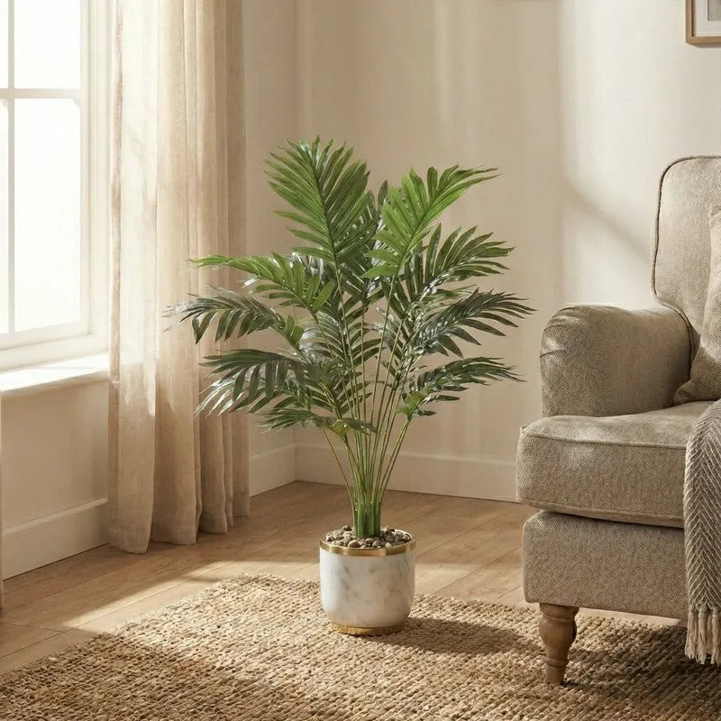 Palmora Artificial Areca Palm Plant With Black Plastic Pot - 2.5 ft media 4