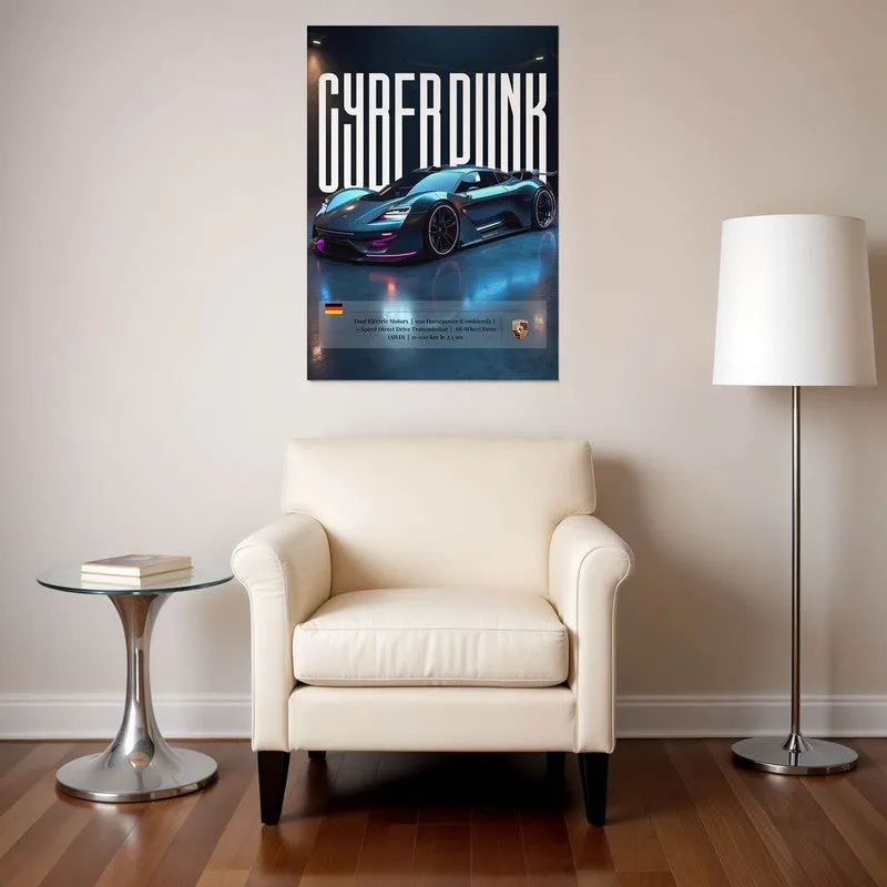 Neon Racer Wall Poster media 1
