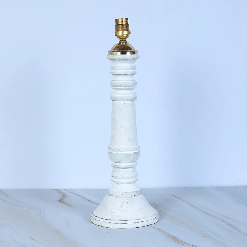 Akari Coil Printed Mango Wood Table Lamp - White,Green media 6