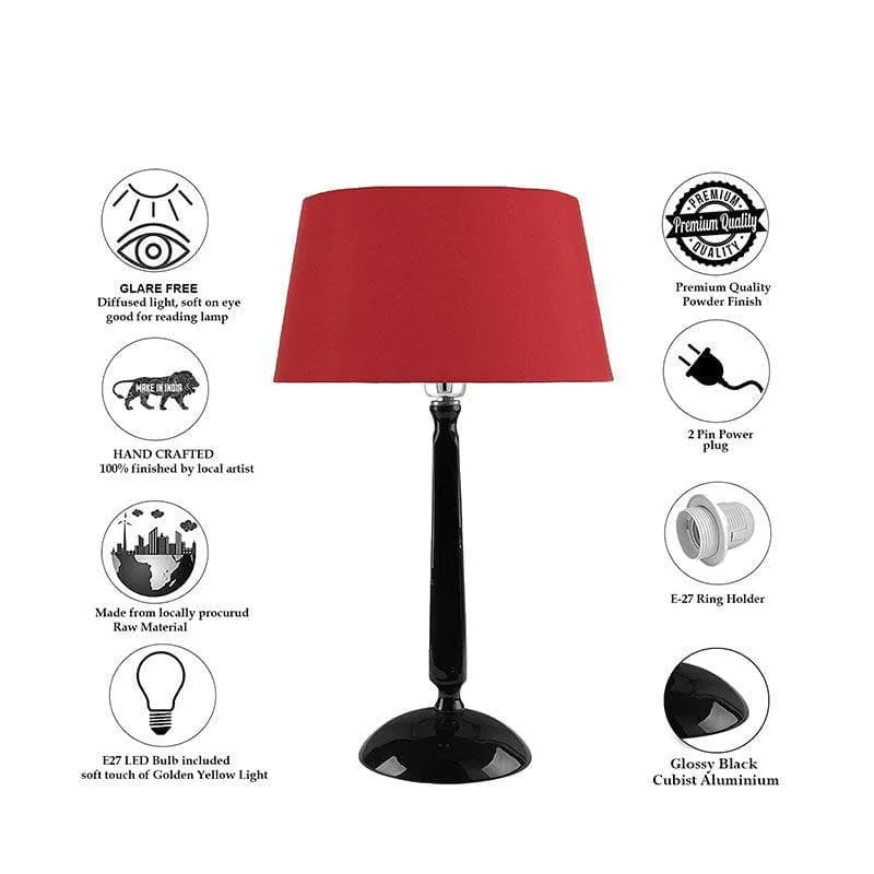 Marvel Luminary Black Fabric Table Lamp - Black,Red media 6
