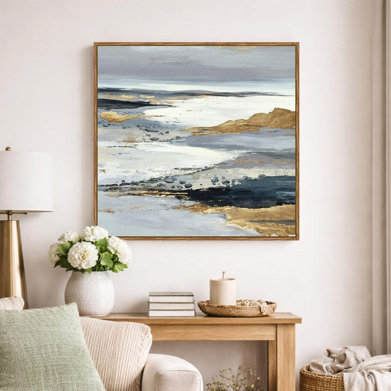 Peaceful Shores Canvas Wall Art With Frame