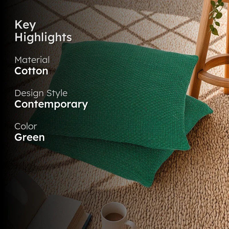 Lunara Haven Cushion Cover (Green) - Set Of Two media 2