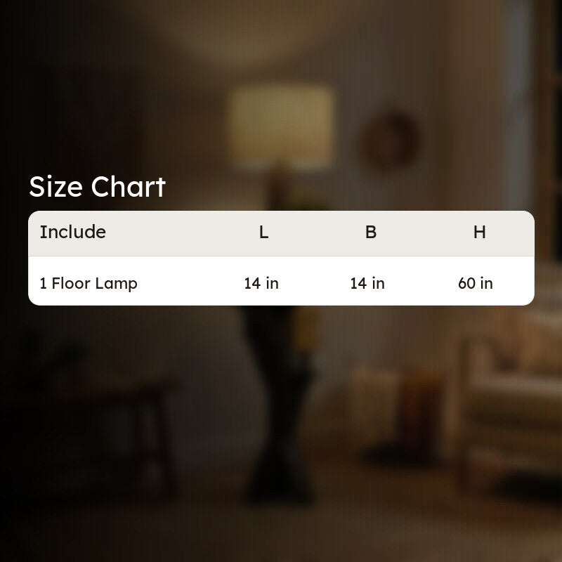CozyHue Wooden Floor Lamp - Brown media 9