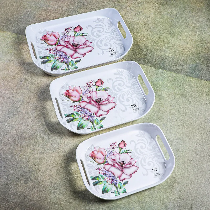 Rosewood Path Melamine Serving Tray - Set Of Three media 4