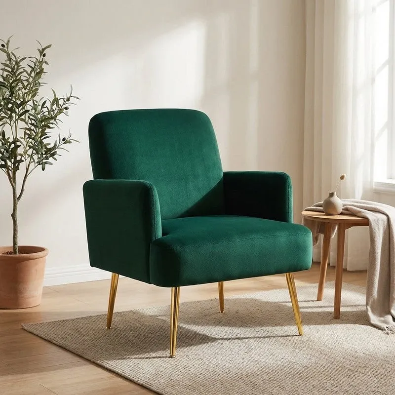 Serenza Neem Wood Accent Chair - Green media 1