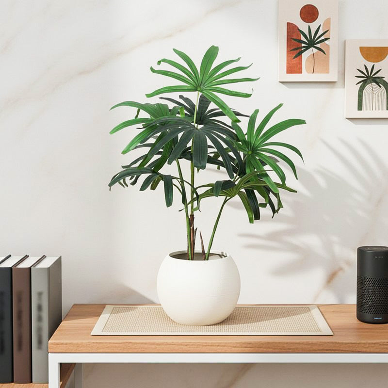 ZenLeaf Rhapis Palm Artificial Plant Without Pot - 3.1 Feet