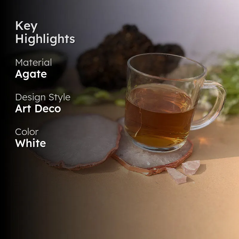 Verve Luxe Agate Coaster (White) - Set Of Two media 2