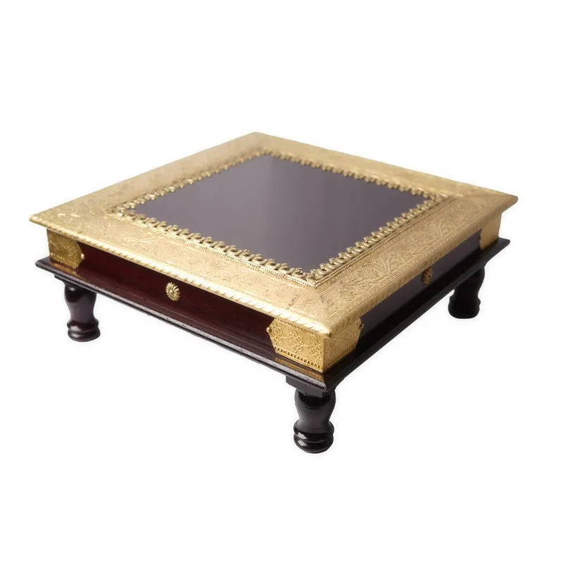 Morik Ethnic Mango Wood & MDF Stool media 4