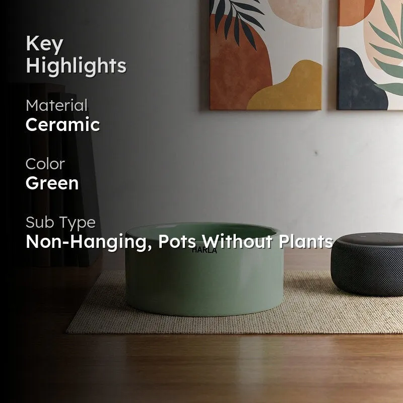 Ugaoo Lilac Stories Ceramic Pot (17.5 CM) - Aqua Green media 2