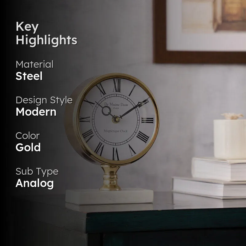 Nexo Table Clock - Gold media 2