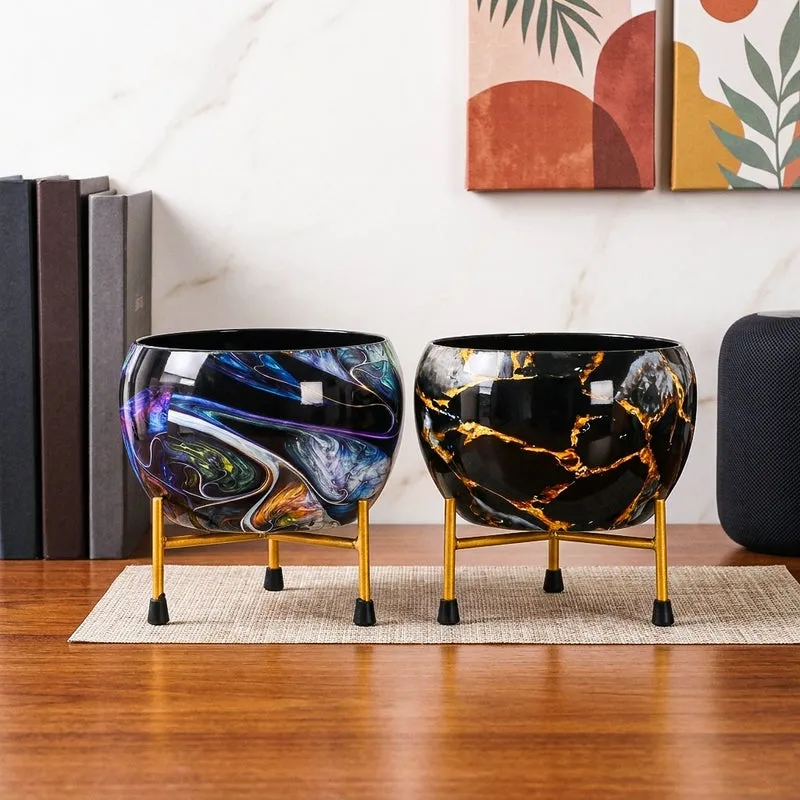 Abstract Curve Pots & Planters - Set of Two media 1