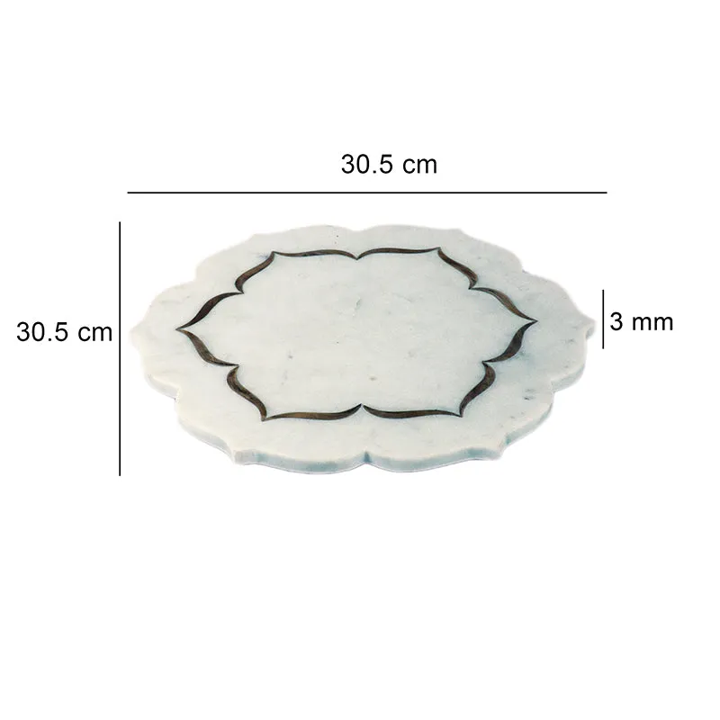 Stonova (Marble,Brass) Marble Serving Platter media 7