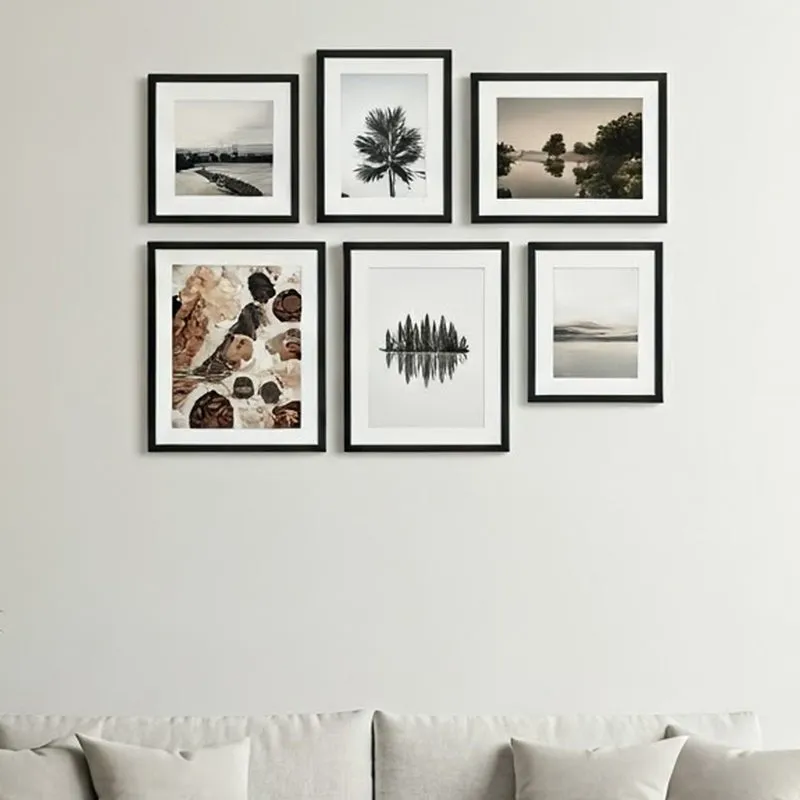 Hyperius Black MDF Photo Frame - Set Of Six media 1