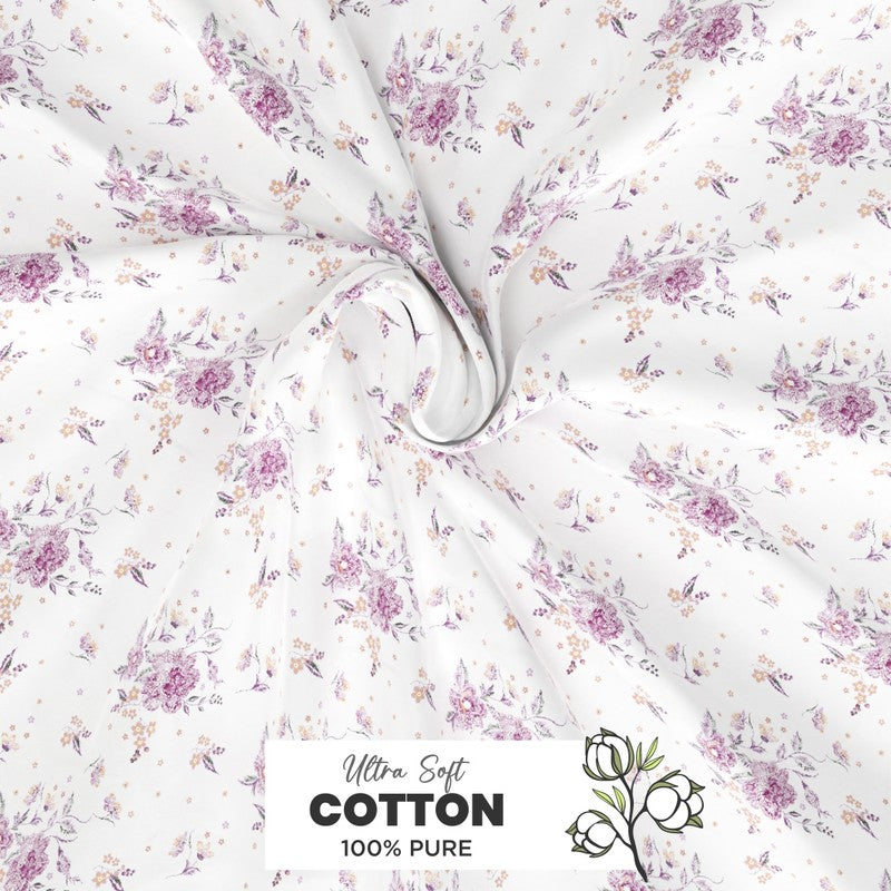 Novira Cotton Bedsheet (Purple) - 144 TC media 5