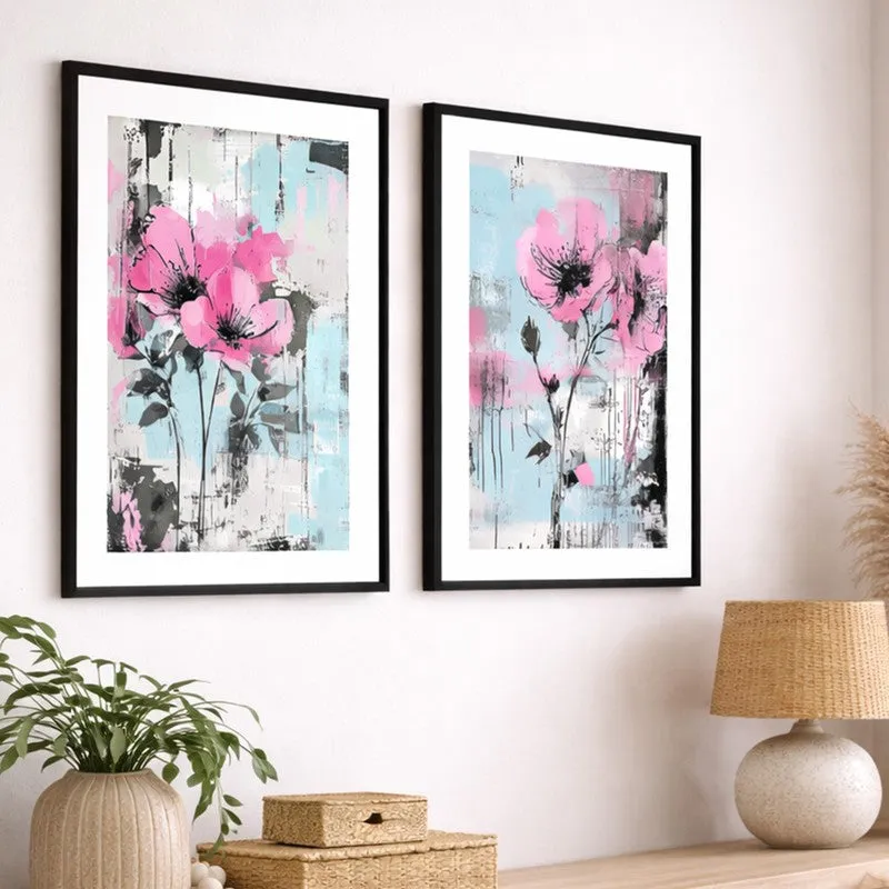 Pink Poppy Dreams Wall Art With Frame - Set Of Two media 3