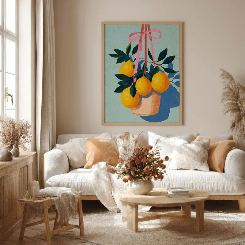 Florena Canvas Wall Painting With Brown Frame media 1