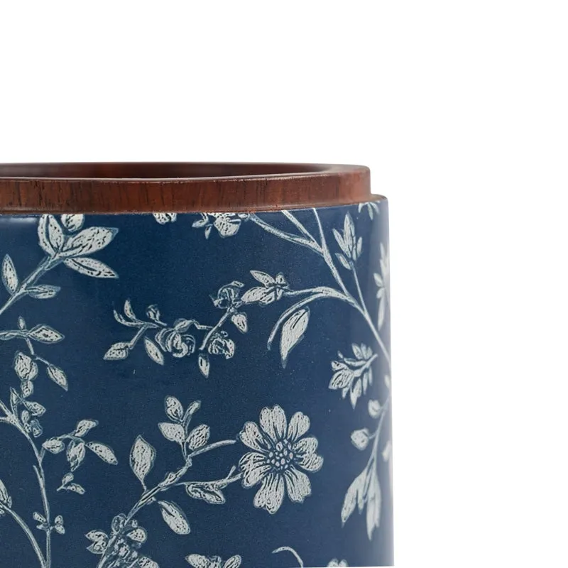 Indigo Vines Wood Cutlery Stand media 6