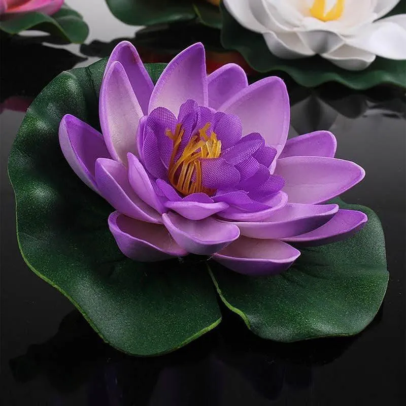 Faux Floating Lotus (Purple) - Set Of Six media 1