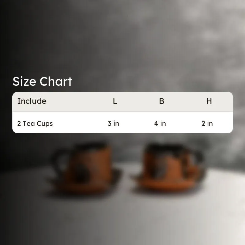 Earthenware Terracotta Tea Cup (220 mL Each) - Set Of Two media 11