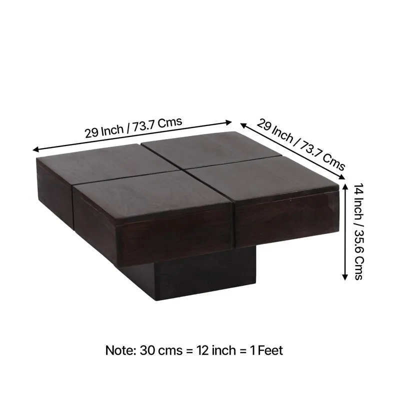 Tervo Sheesham Wooden Center Table - Taupe media 11