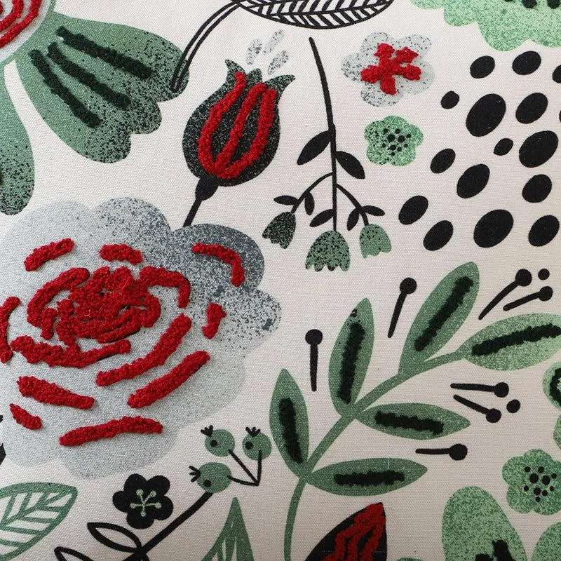 Austen's Garden Embroidered Cotton Cushion Cover - Set Of Two media 3