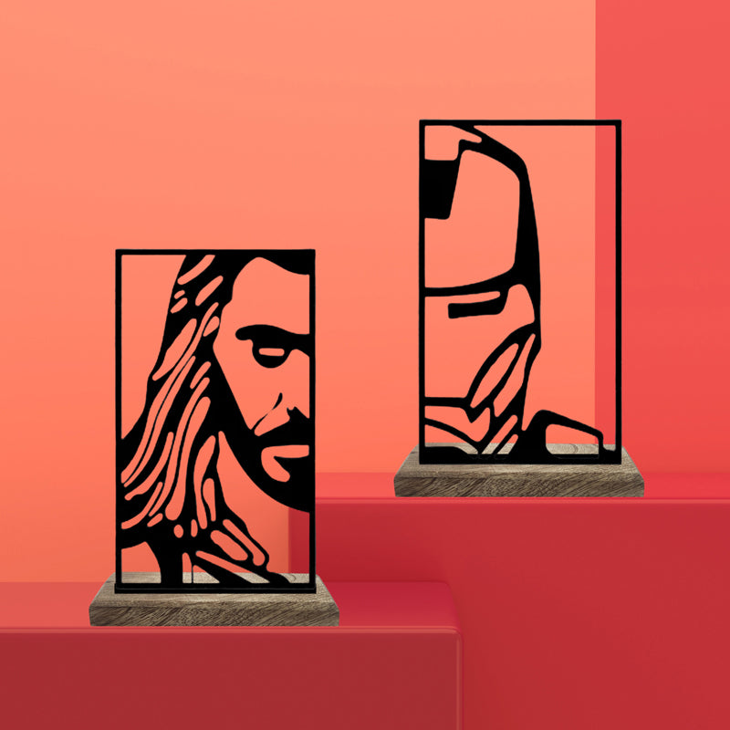 Thor & Iron Man Showpiece - Set Of Two