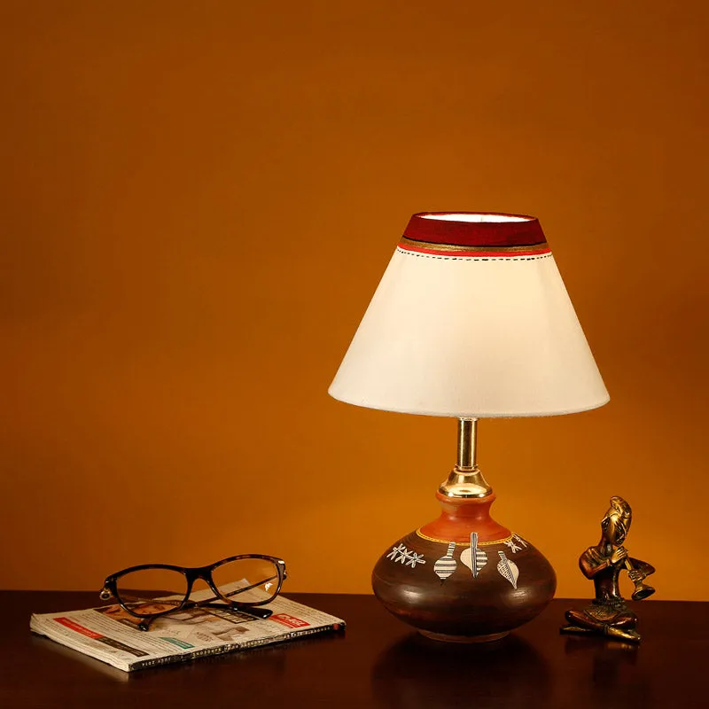 Ruba Handcrafted Terracotta Table Lamp - Multicolor media 1