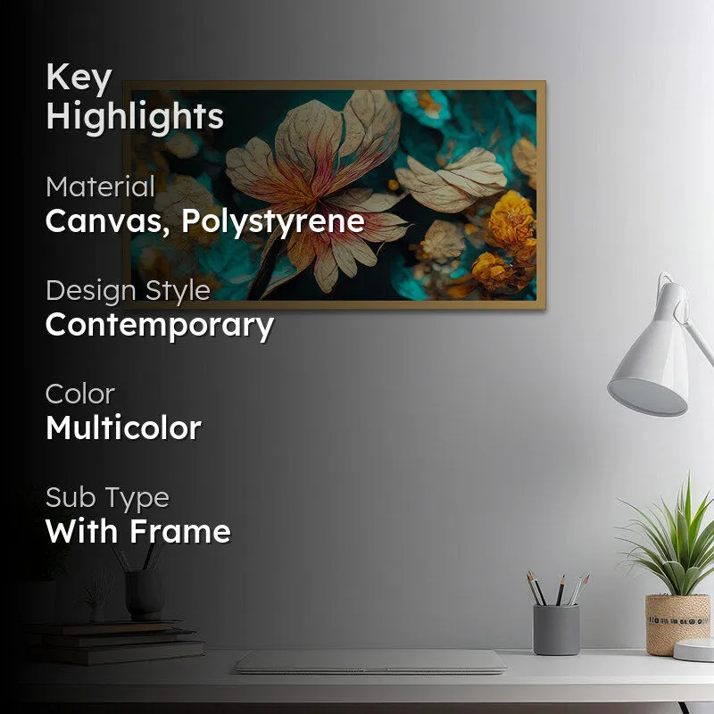 Riam Floral Wall Painting With Frame media 2