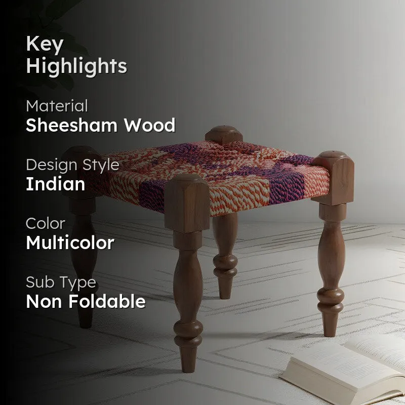 Ivaro Sheesham Wooden Bench - Multicolor media 2