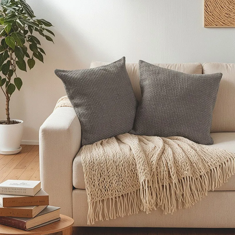 Thessa Dream Cushion Cover (Grey) - Set Of Two media 1