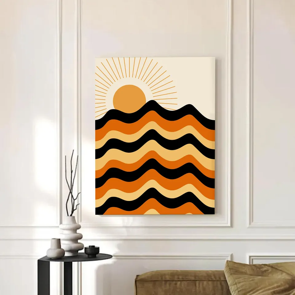 Sun-kissed Cotton Canvas Wall Painting media 3