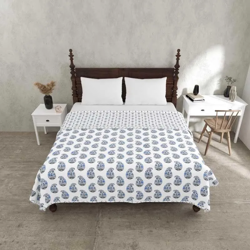 Rakshita Ethnic Printed Blue Cotton Dohar media 1