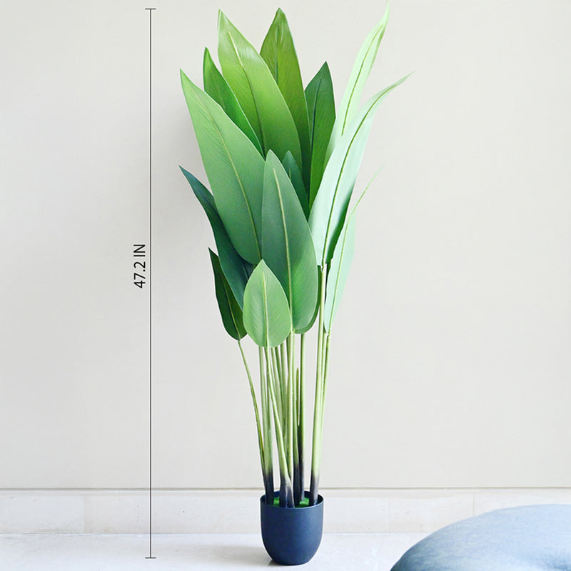 Strelixa Artificial Bird Of Paradise Plant With Basic Black Plastic Pot - 119 cm (4 ft) media 9