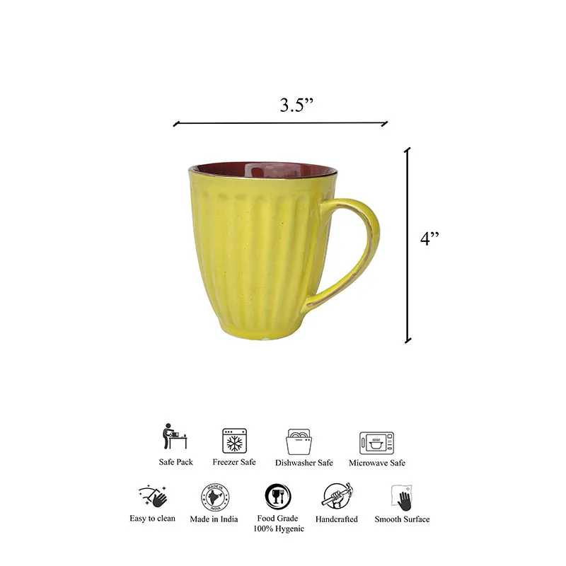 Halta Ceramic Coffee Mug (300 mL) - Yellow media 3
