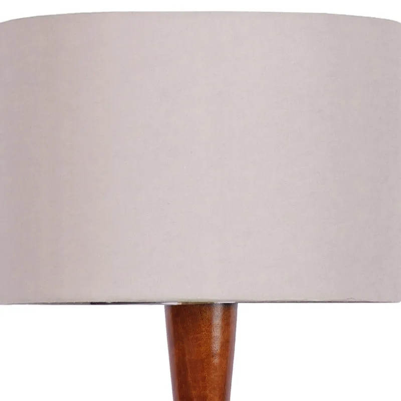 Masiya Vintage Wooden Floor Lamp - Grey media 5